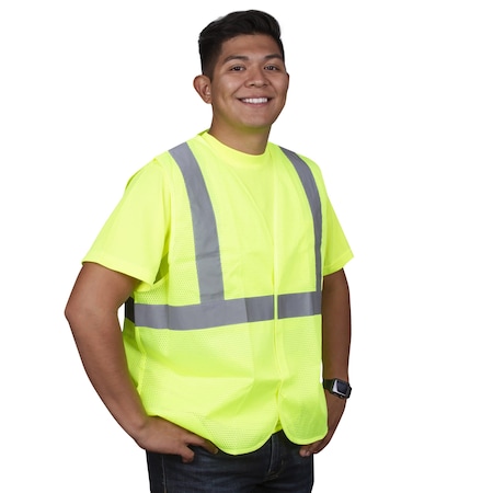 Cordova General Purpose Safety Vest, Hi-Vis Lime Mesh, XL V211PXL